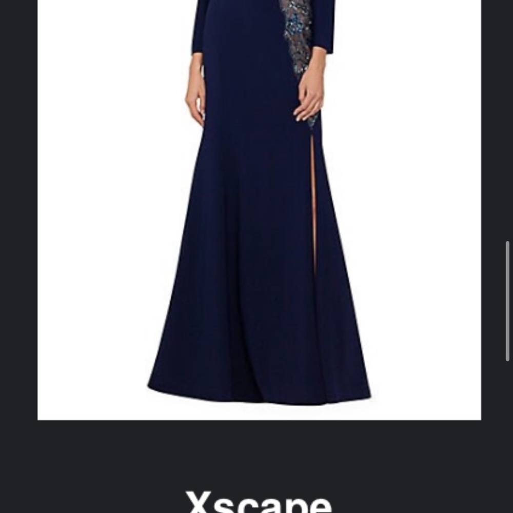 Xscape Navy Evening Dress